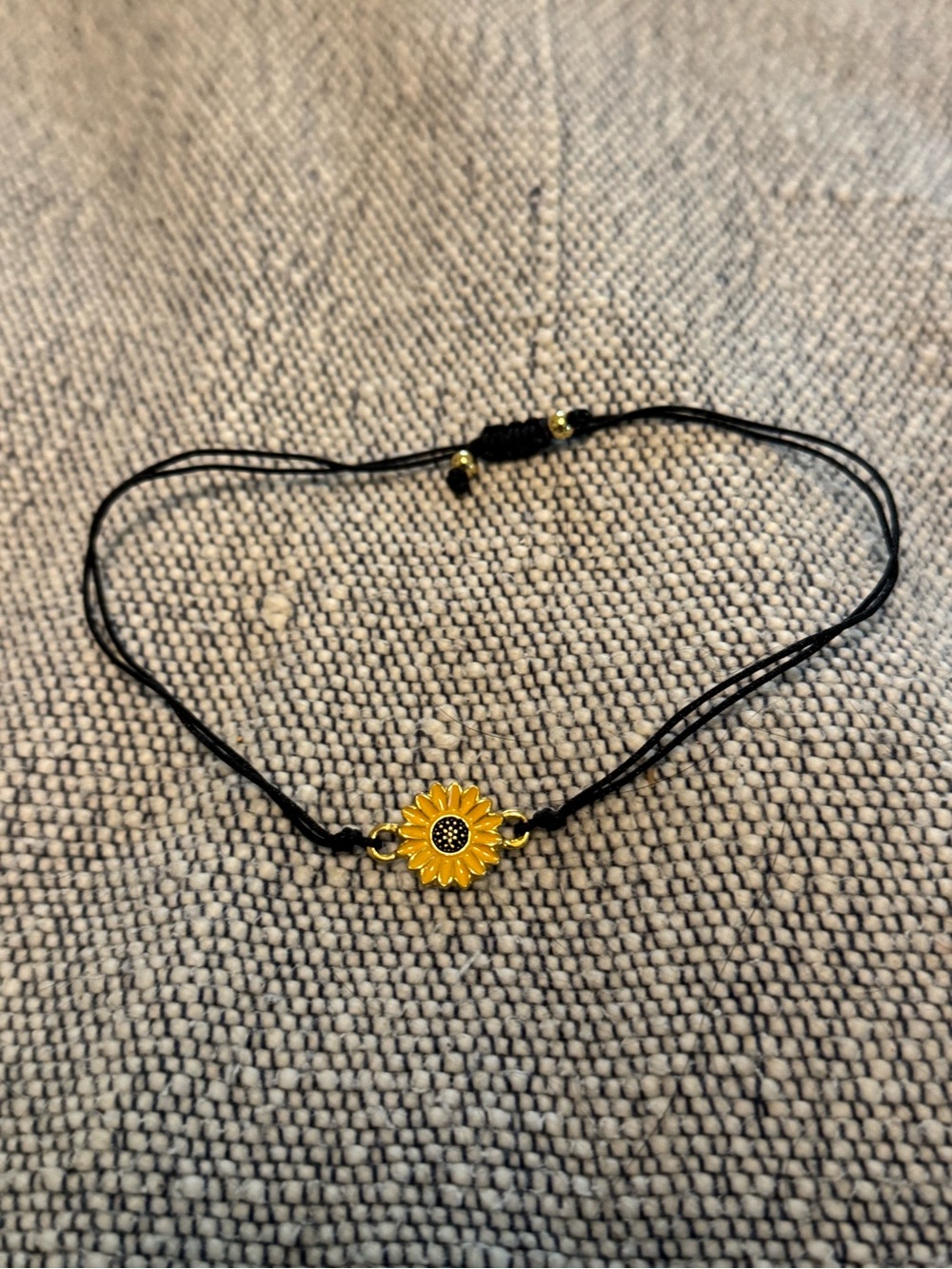NWOT Sunflower Cord Bracelet
